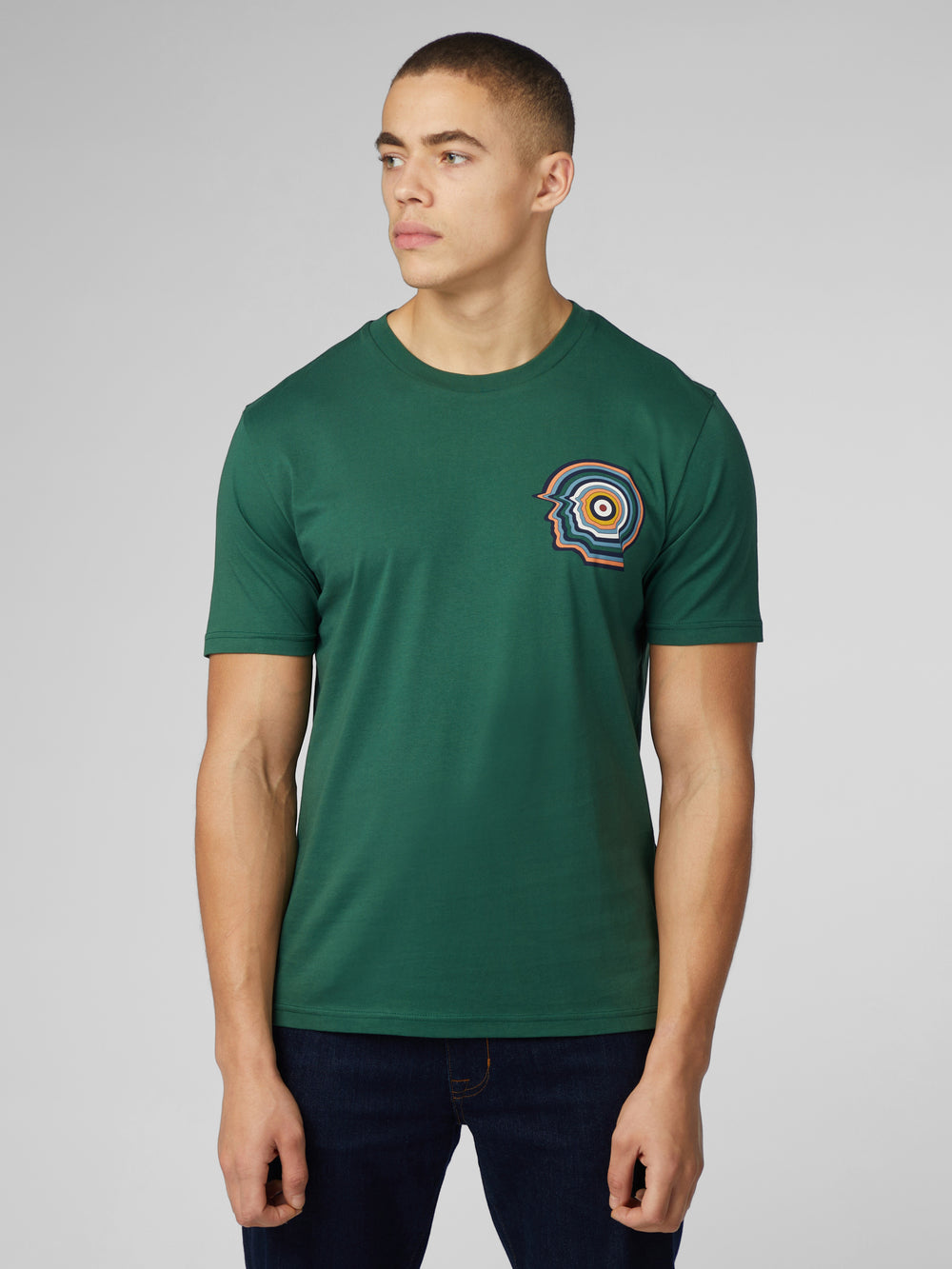 Ben Sherman Signature Mod Head T-Shirt Grøn | BHOAP3578