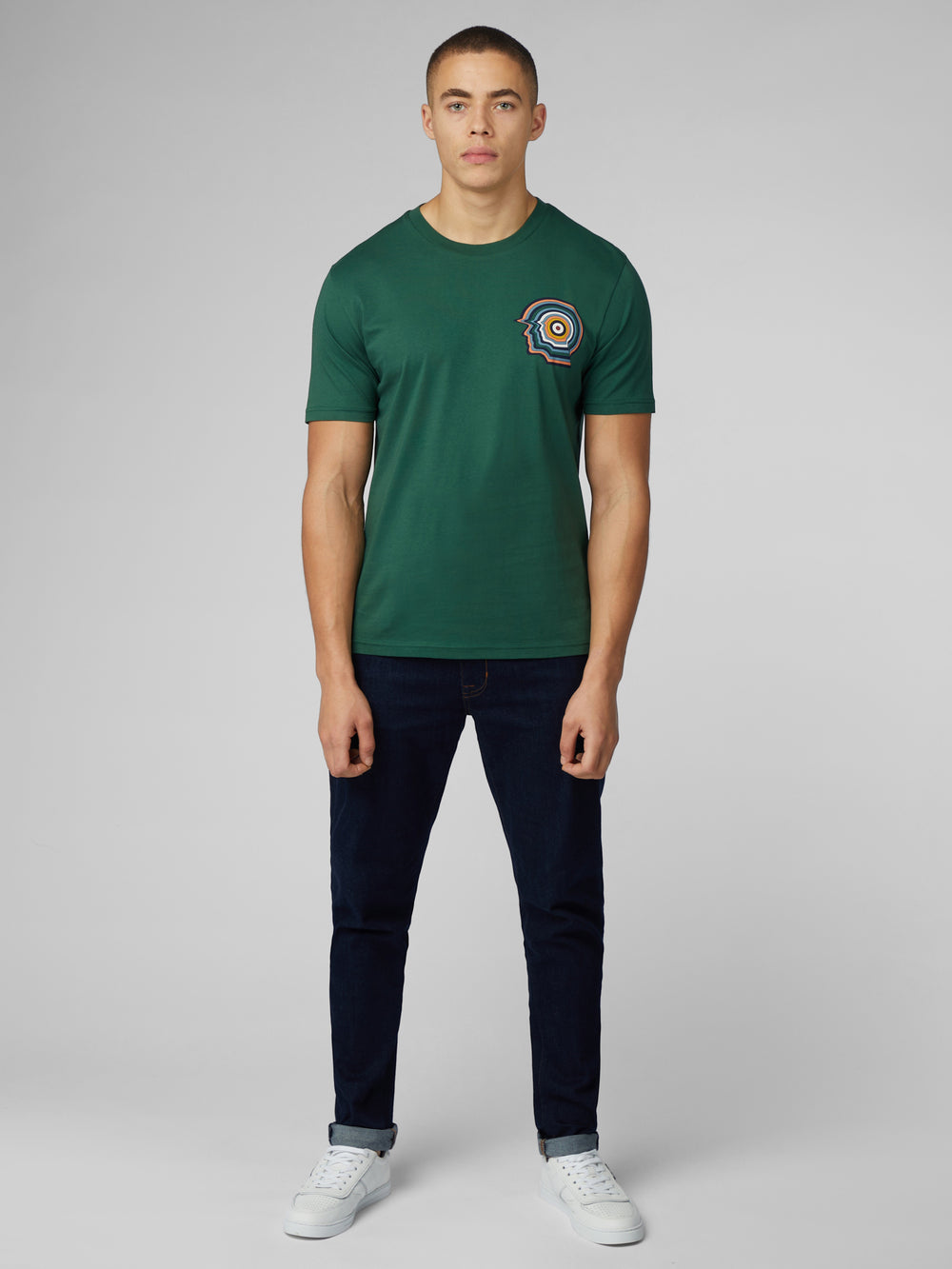 Ben Sherman Signature Mod Head T-Shirt Grøn | BHOAP3578