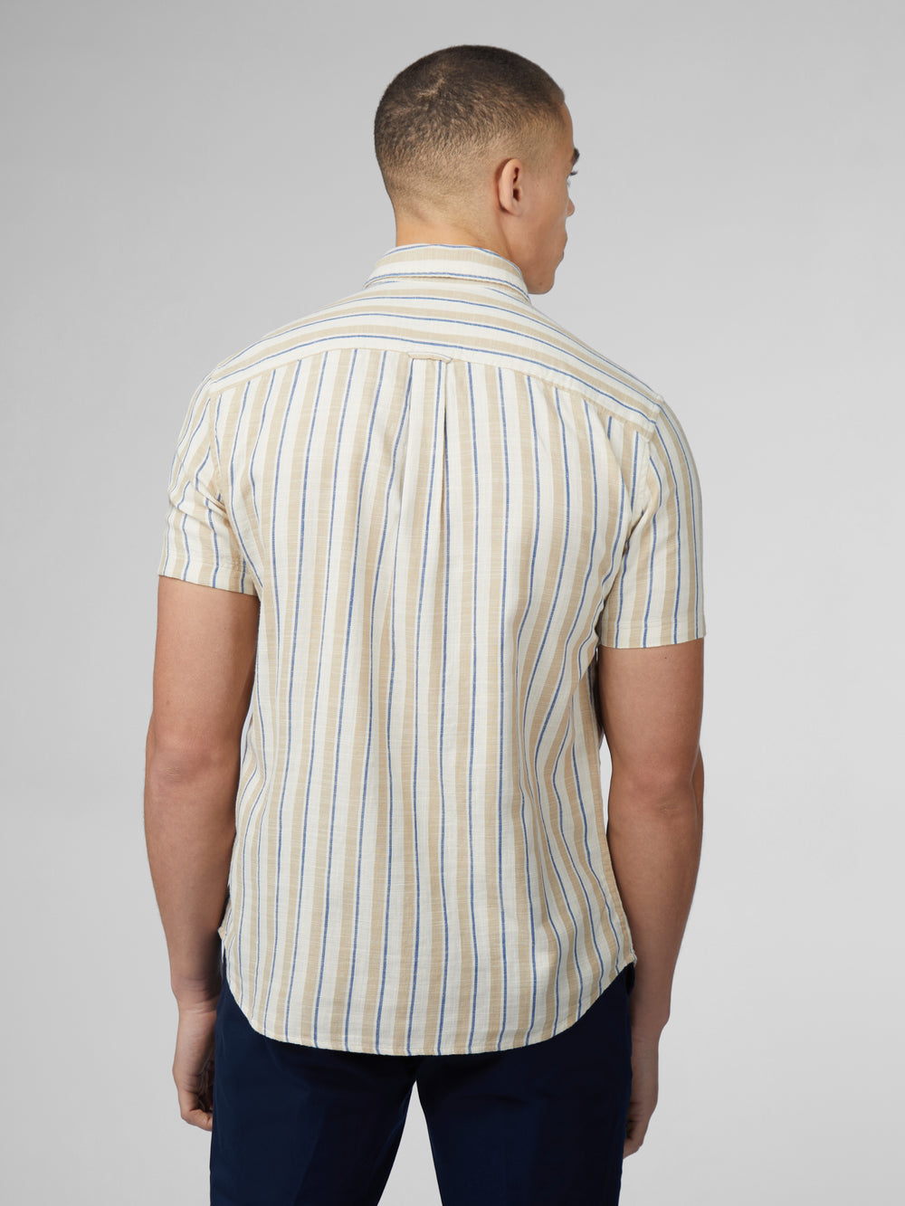 Ben Sherman Signature Mod Stripe Skjorte Hvide | GCOXF4378