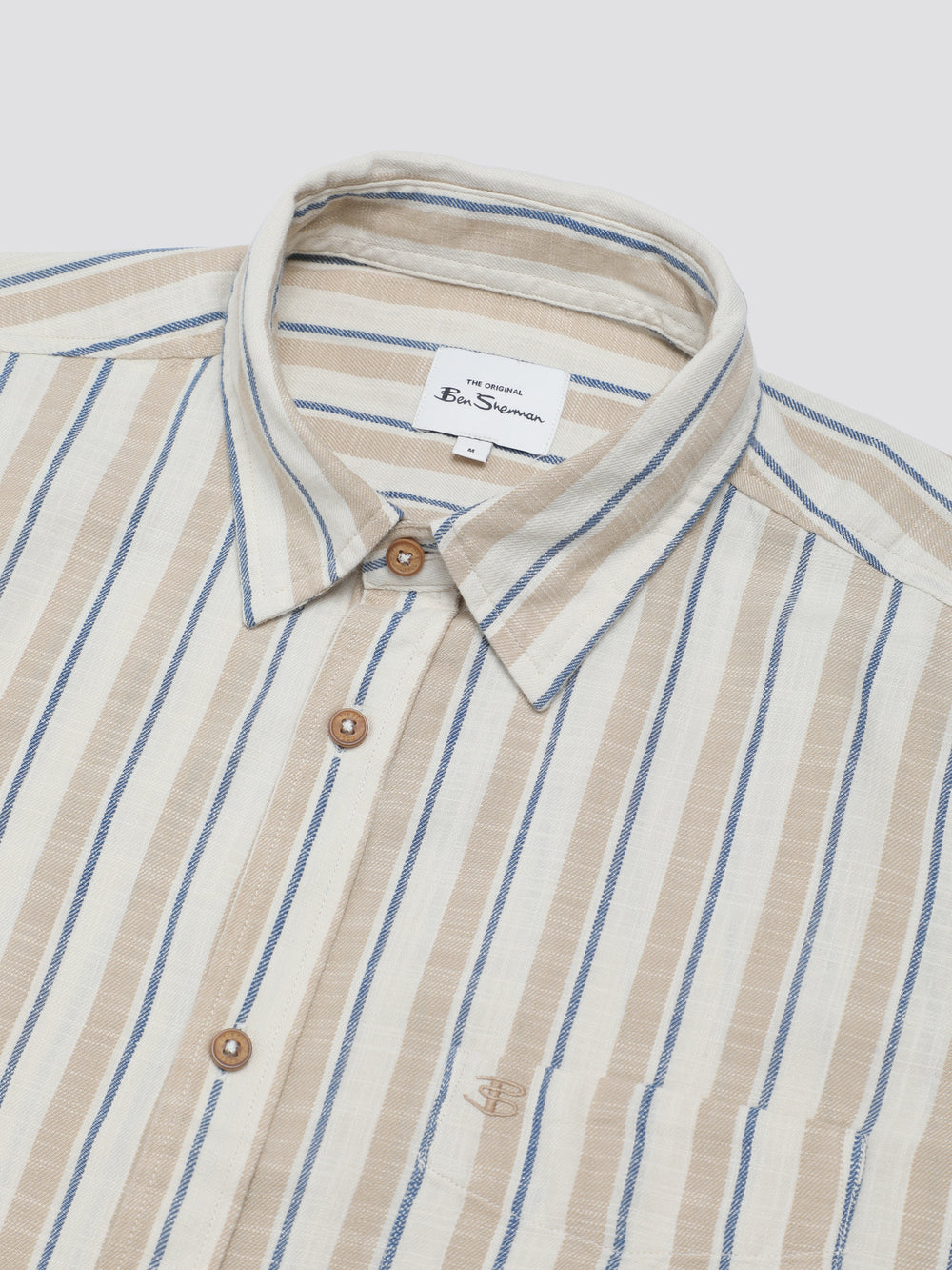 Ben Sherman Signature Mod Stripe Skjorte Hvide | GCOXF4378