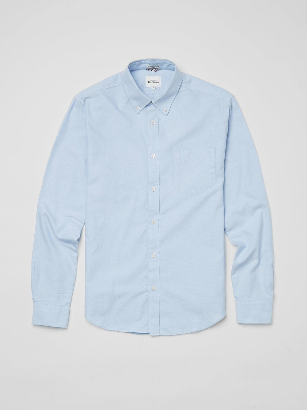 Ben Sherman Signature Organic Long-Sleeve Oxford Skjorte Blå | HLBZQ5841