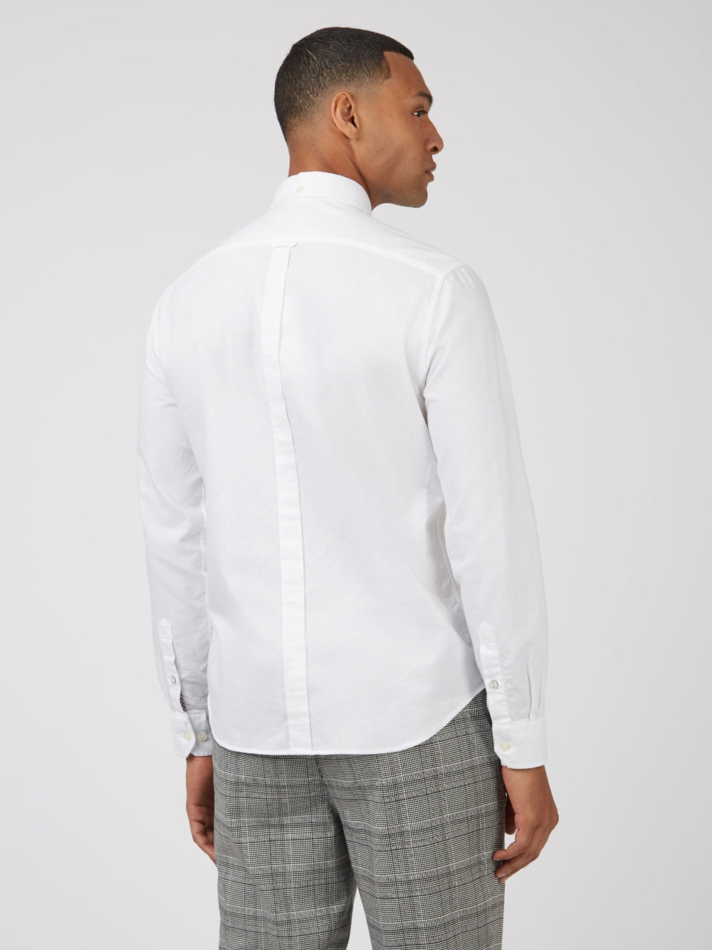 Ben Sherman Signature Organic Long-Sleeve Oxford Skjorte Hvide | SFKMC6207