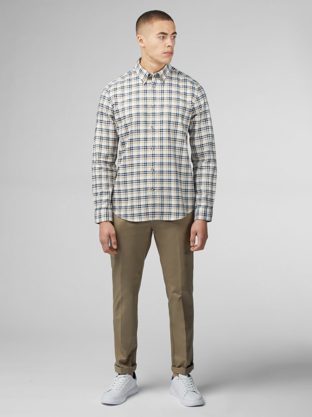 Ben Sherman Signature Oxford Check Skjorte Hvide | KRASU8217