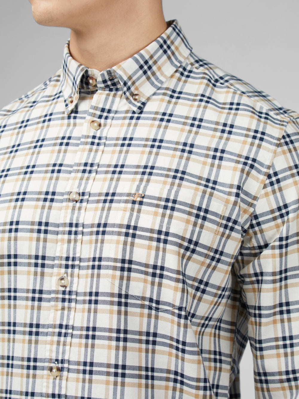 Ben Sherman Signature Oxford Check Skjorte Hvide | KRASU8217