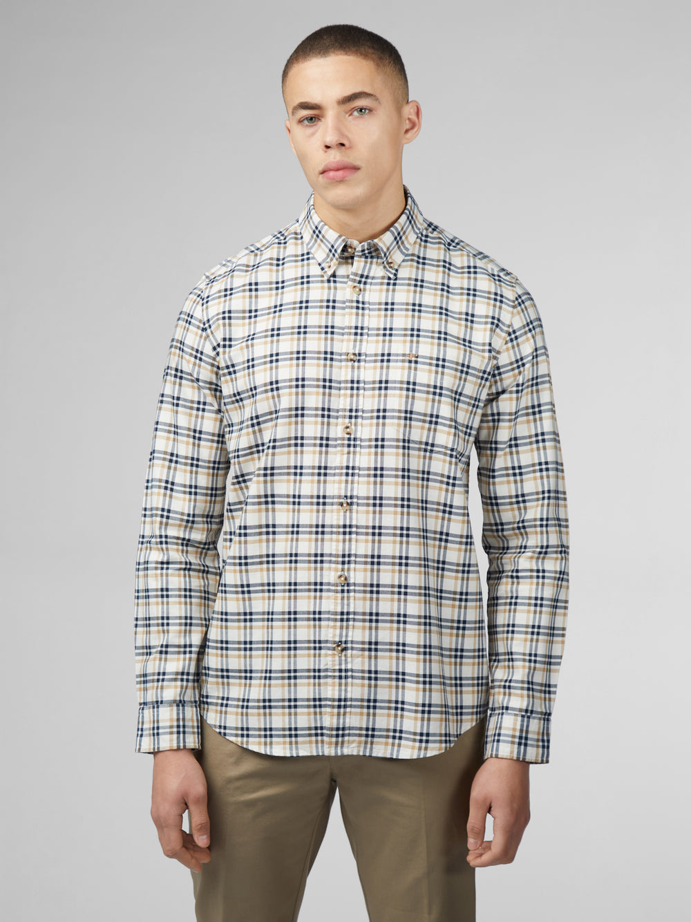 Ben Sherman Signature Oxford Check Skjorte Hvide | KRASU8217