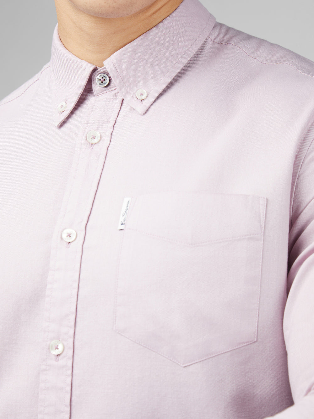 Ben Sherman Signature Oxford Long Sleeve Skjorte Lilla | BVZFX9810