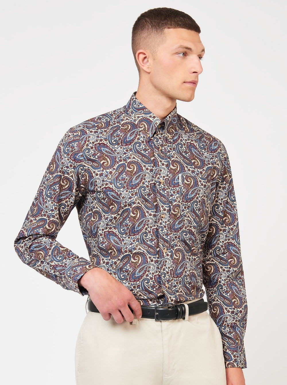 Ben Sherman Signature Paisley Skjorte Flerfarvede | VYRFL8309