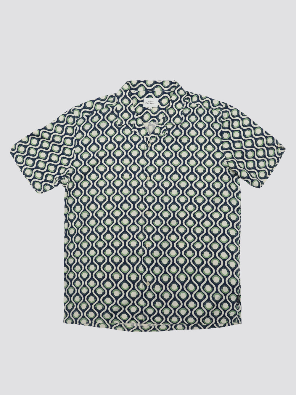 Ben Sherman Signature Retro Geo Skjorte Grøn | ASOFU0749