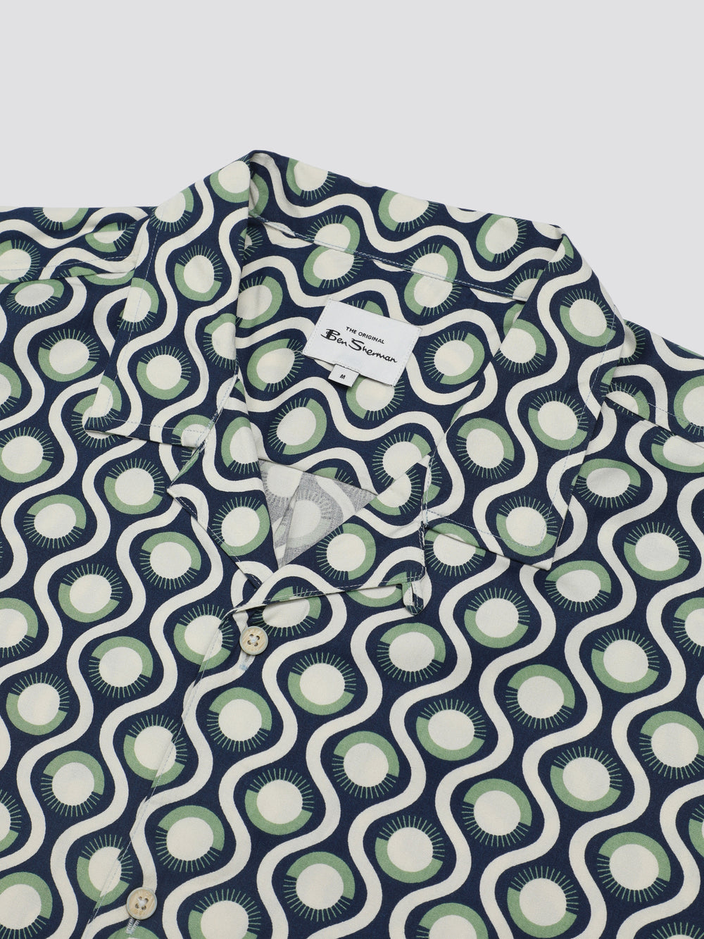 Ben Sherman Signature Retro Geo Skjorte Grøn | ASOFU0749