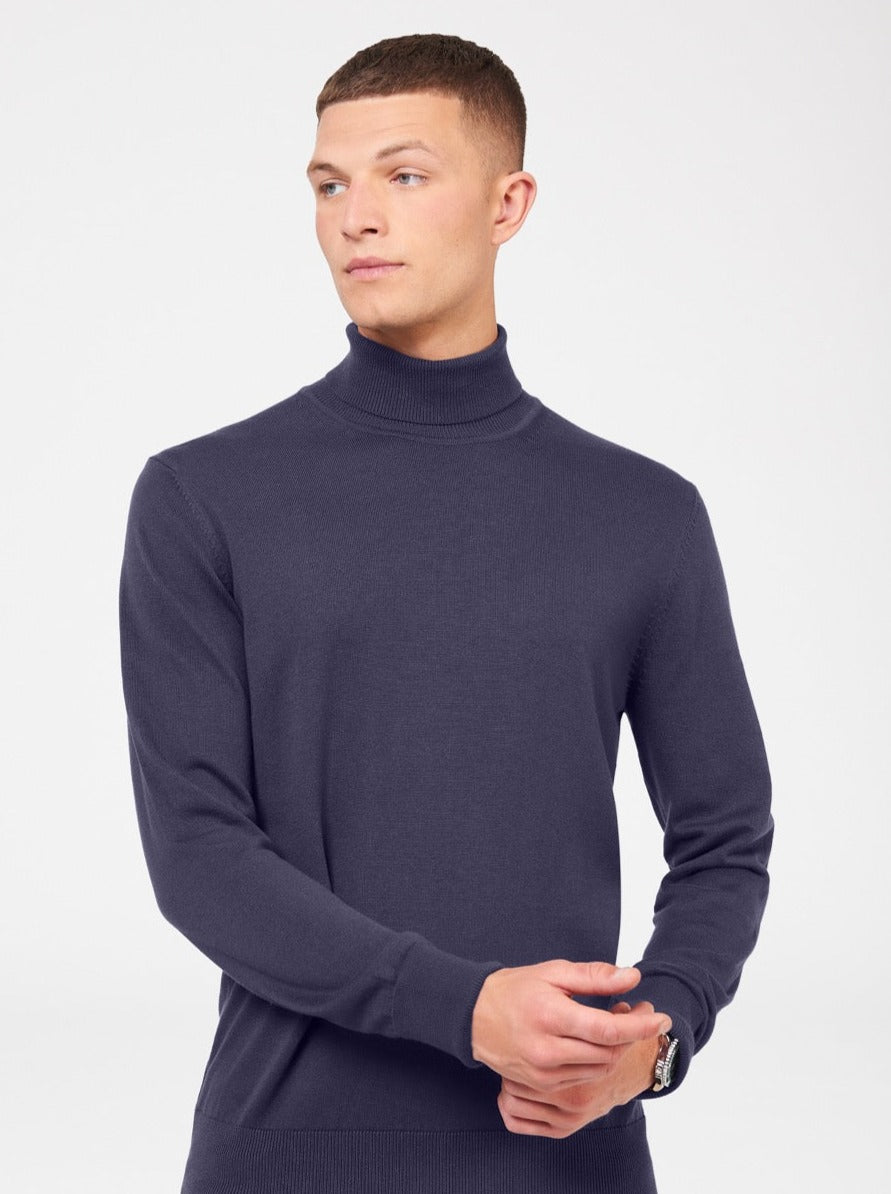 Ben Sherman Signature Roll Neck Strikkevarer Lilla | SPXVK1895