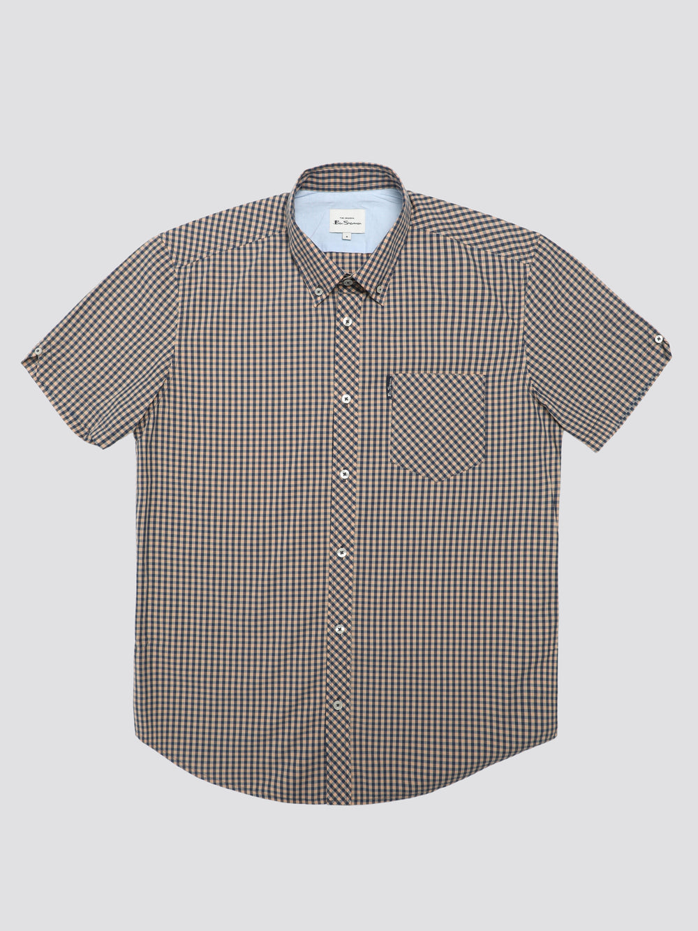 Ben Sherman Signature Short Sleeve Gingham Skjorte Kobber Orange | KLHQG9310