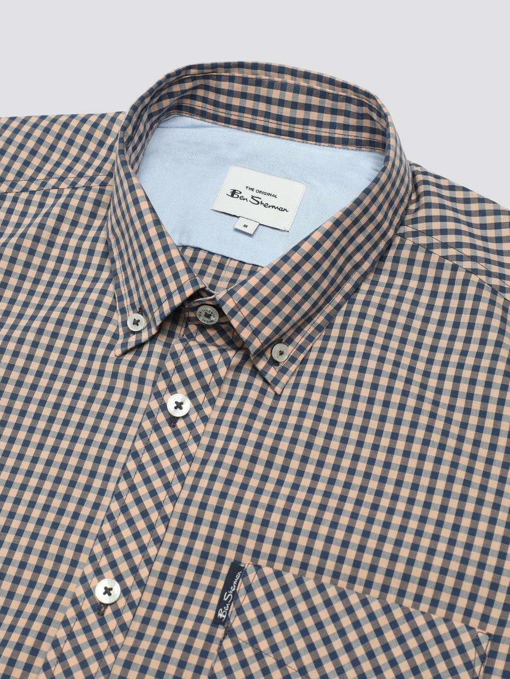 Ben Sherman Signature Short Sleeve Gingham Skjorte Kobber Orange | KLHQG9310