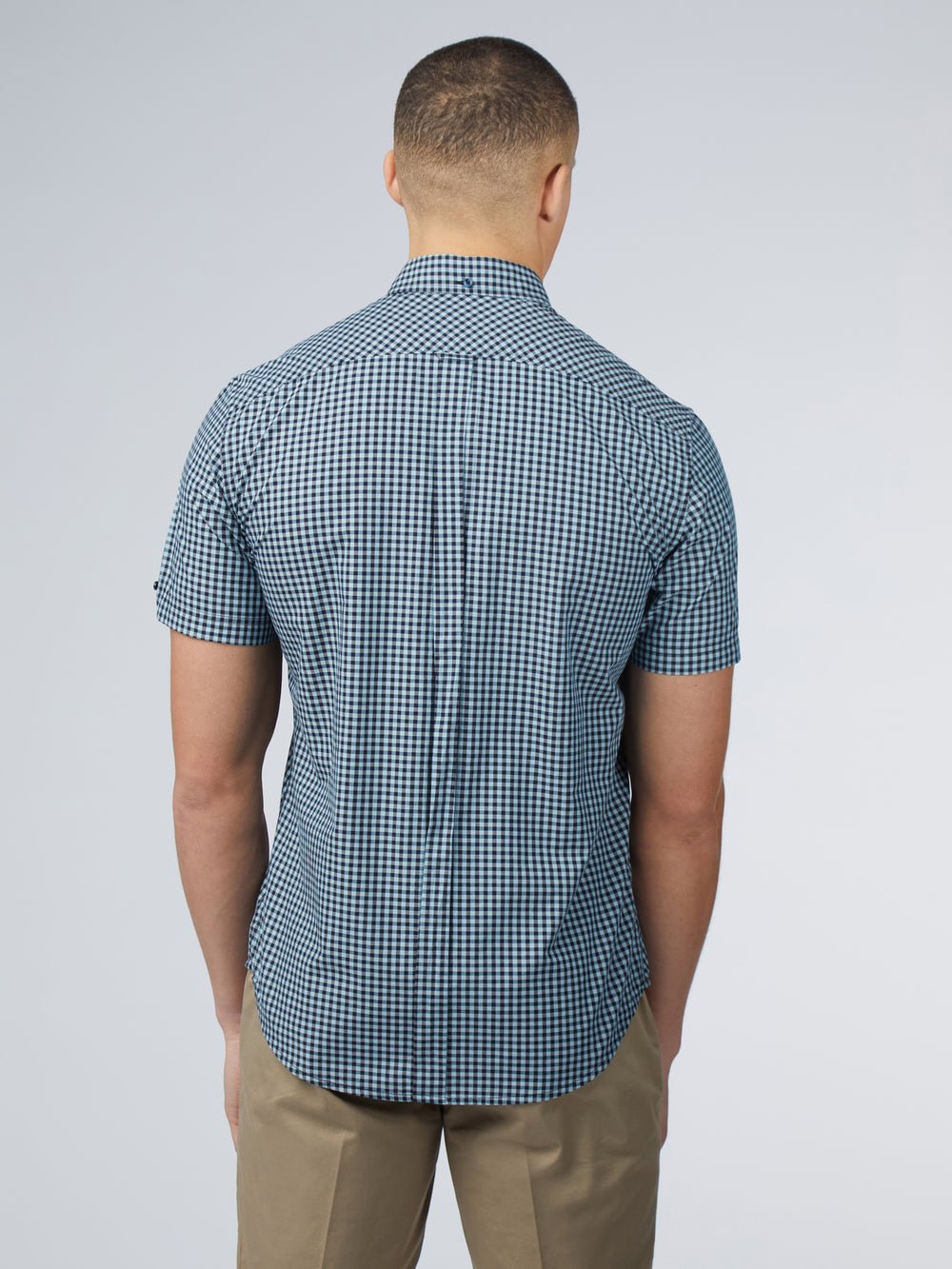 Ben Sherman Signature Short Sleeve Gingham Skjorte Blå | JDNKT3546