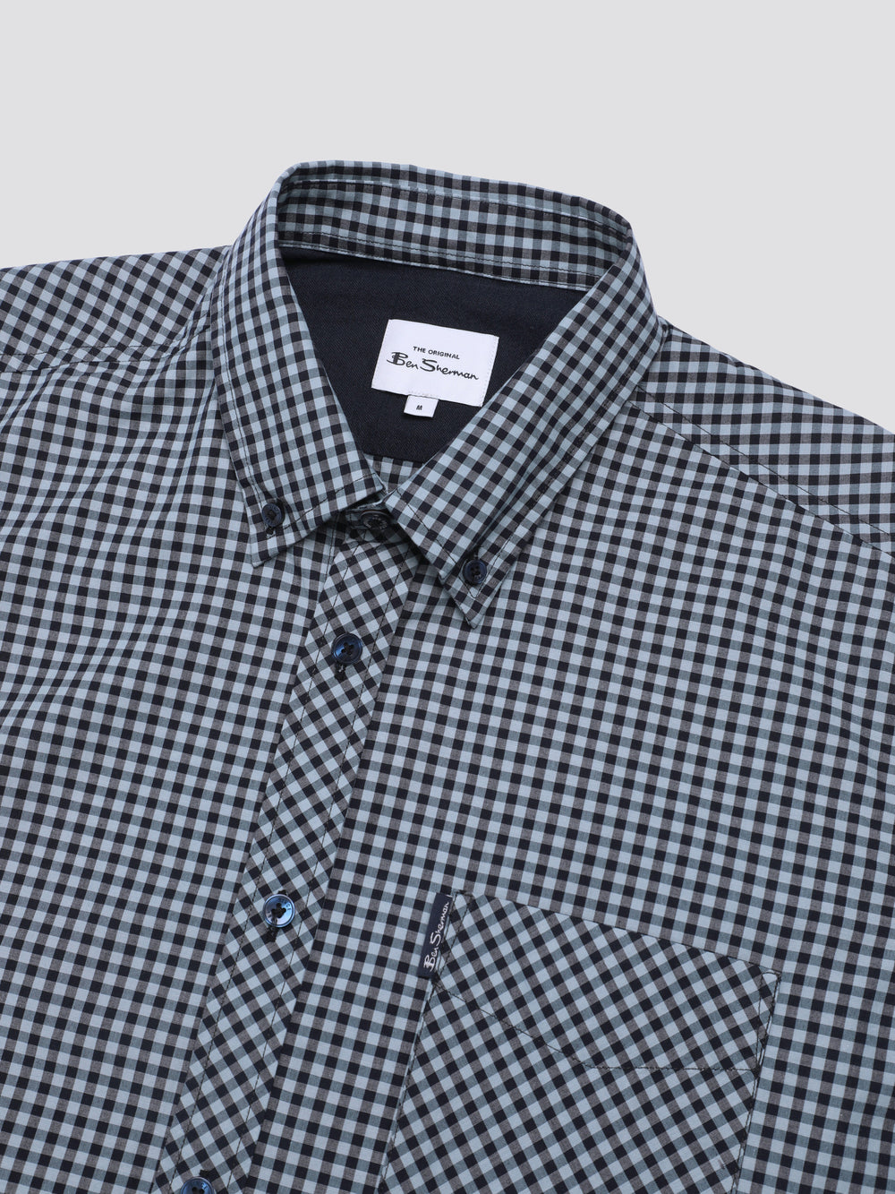 Ben Sherman Signature Short Sleeve Gingham Skjorte Blå | JDNKT3546