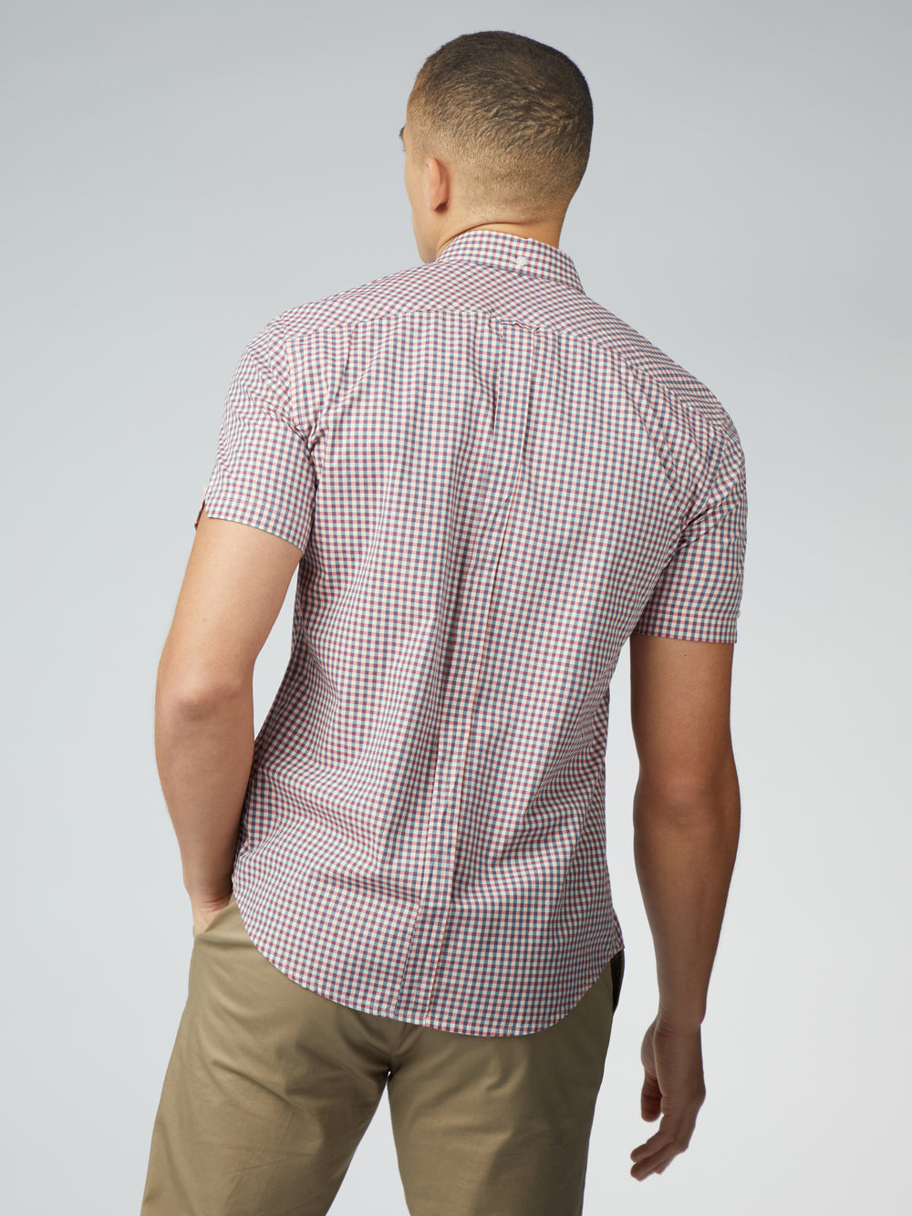 Ben Sherman Signature Short Sleeve Gingham Skjorte Rød Hvide | AOMCH3418