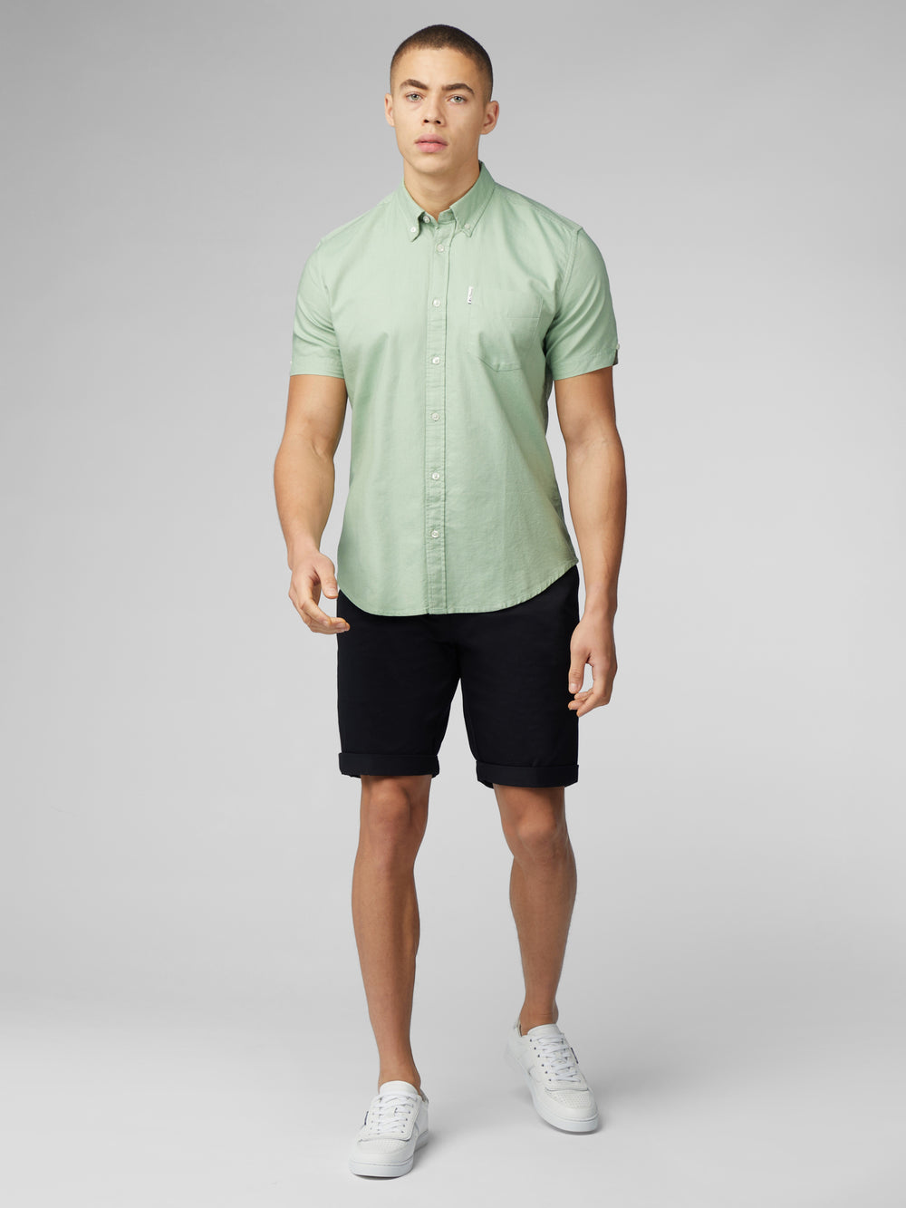 Ben Sherman Signature Short Sleeve Oxford Skjorte Grøn | FKHCP2604