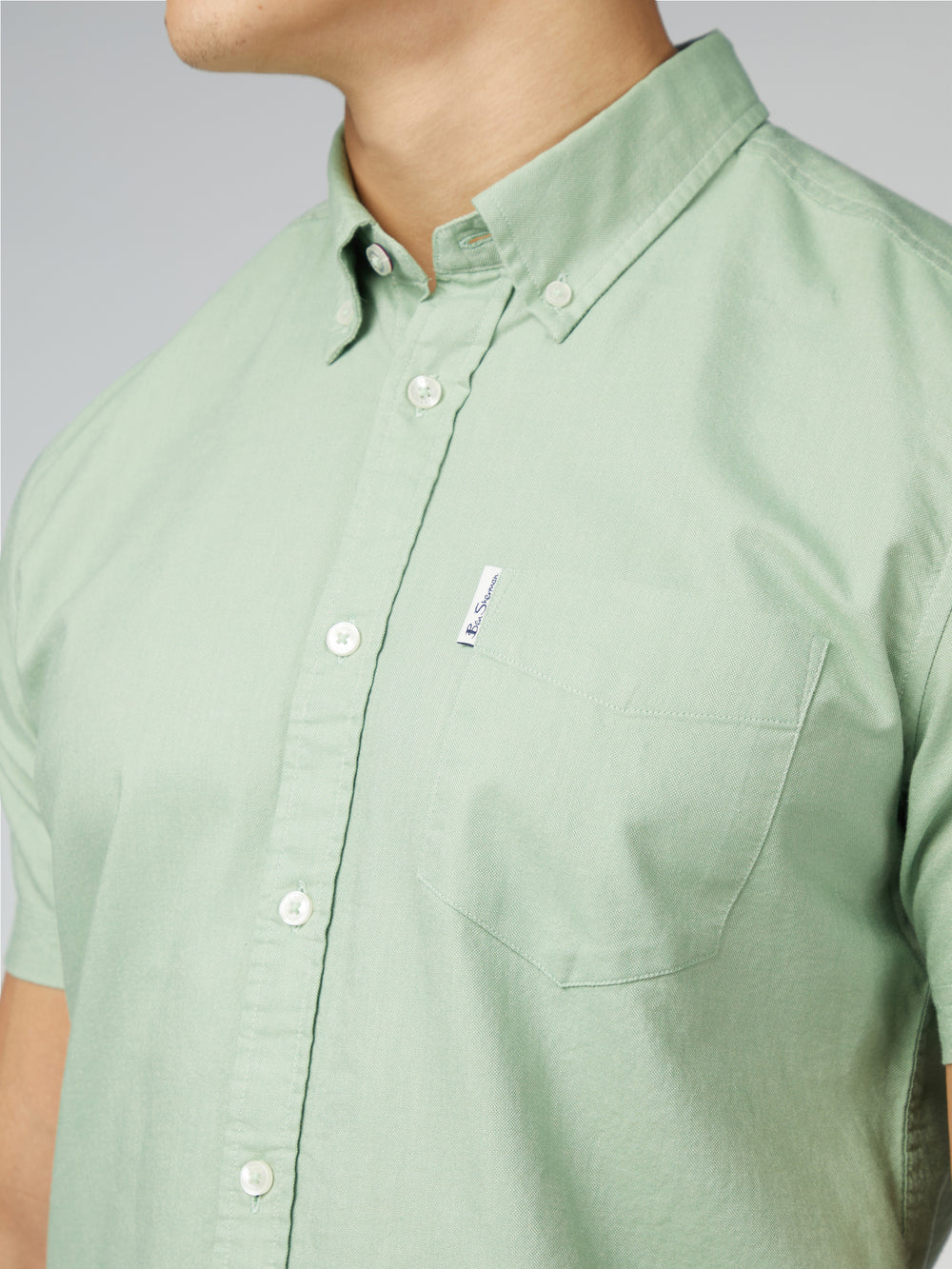 Ben Sherman Signature Short Sleeve Oxford Skjorte Grøn | FKHCP2604