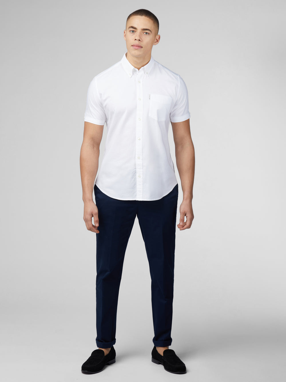 Ben Sherman Signature Short Sleeve Oxford Skjorte Hvide | RMIQV4572