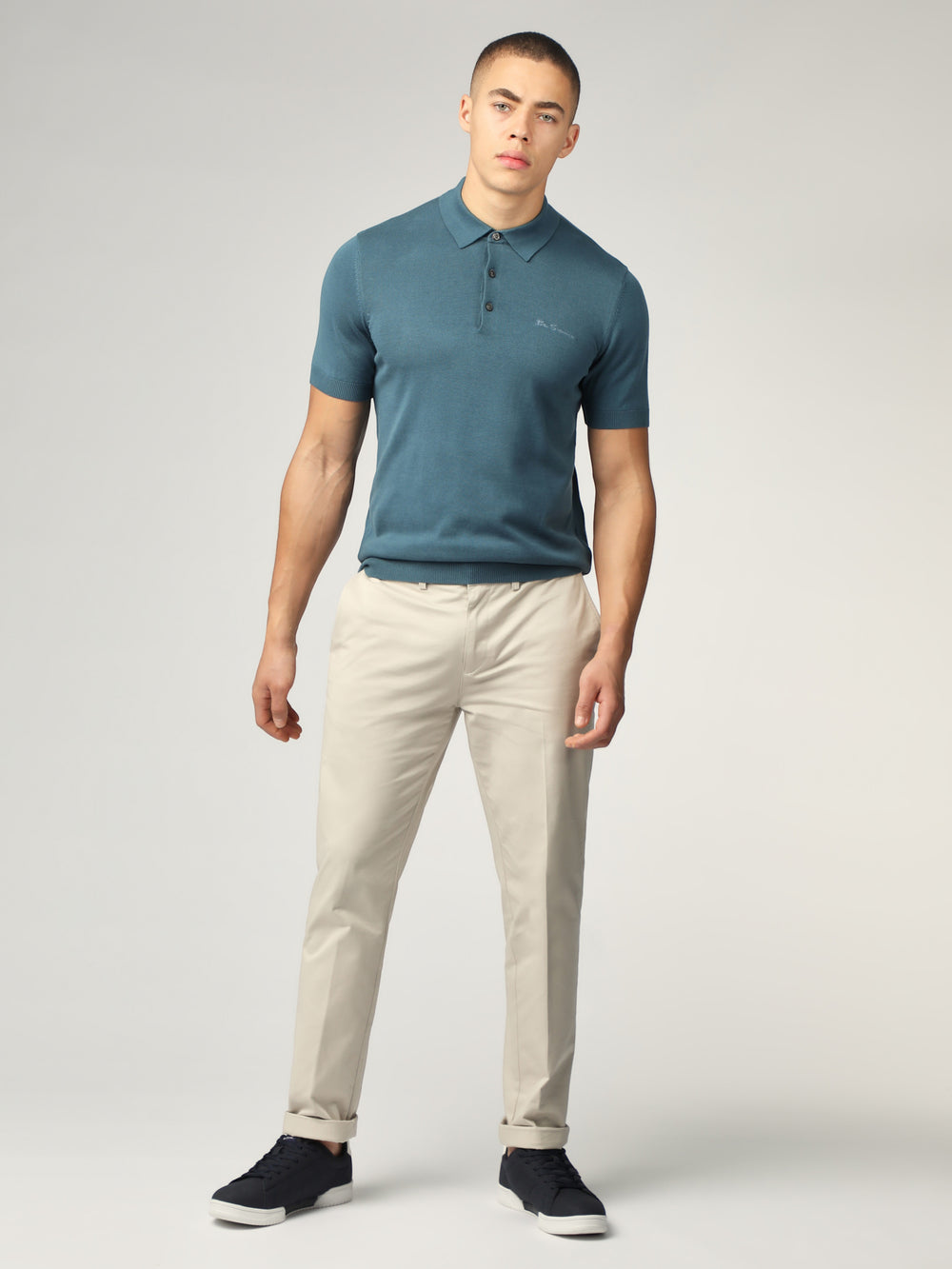 Ben Sherman Signature Short Sleeve Polo Strikkevarer Turkis | REAOY4907