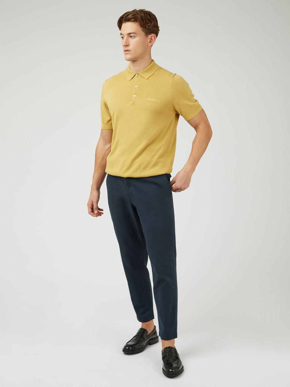 Ben Sherman Signature Slim Taper Linen Bukser Grøn | DQUET2076