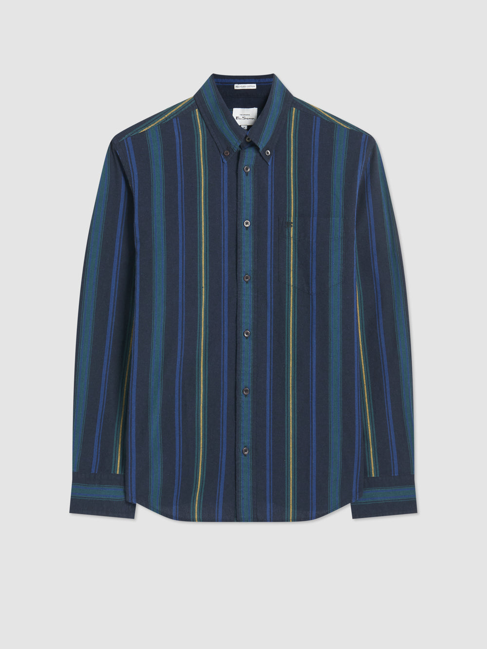 Ben Sherman Signature Striped Oxford Skjorte Grøn | GPRQE1369