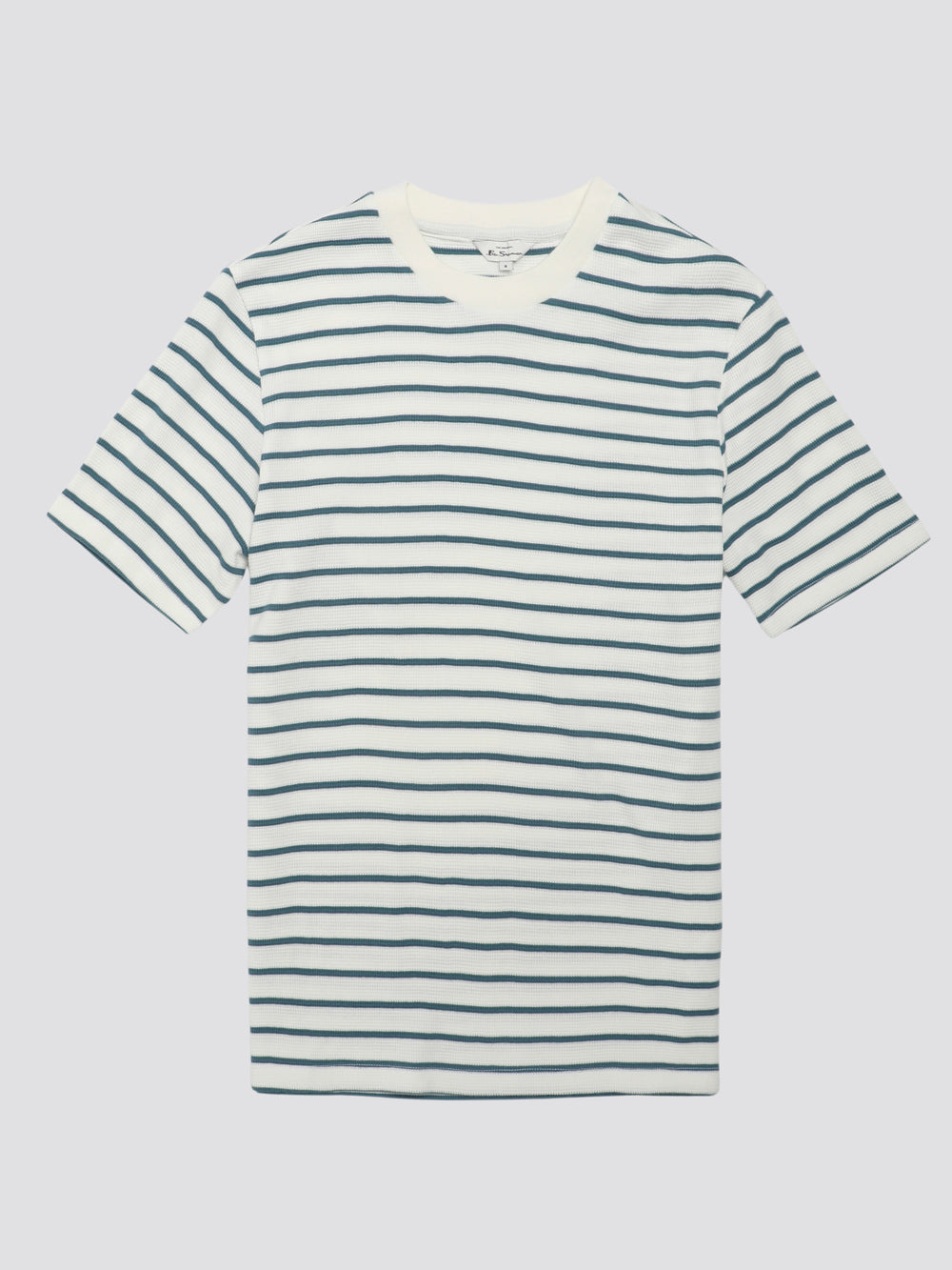 Ben Sherman Signature Waffle Stripe T-Shirt Hvide | MVFZH8246