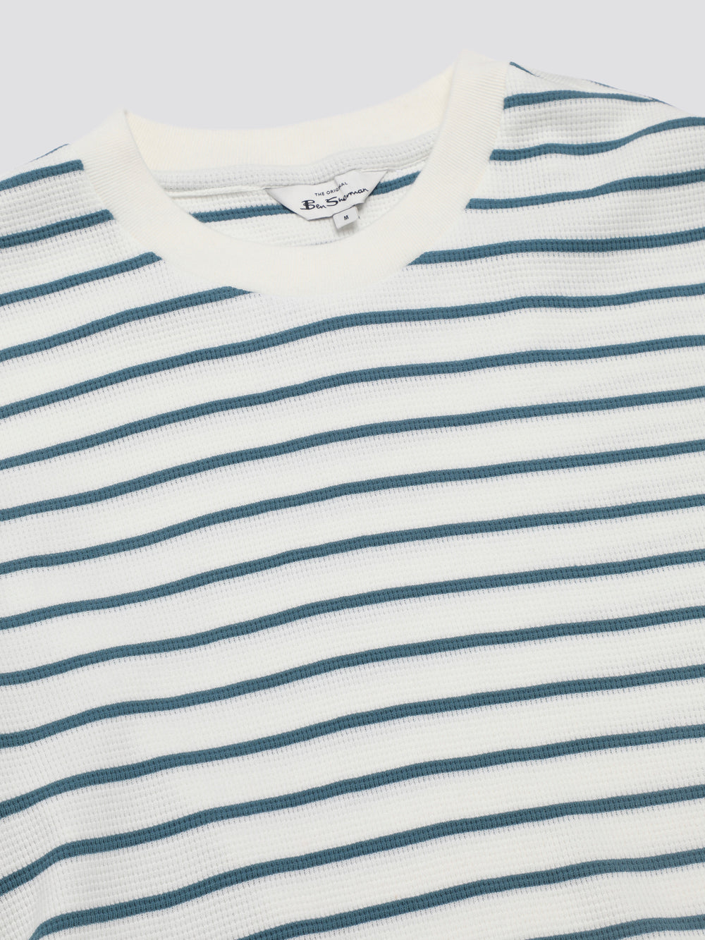 Ben Sherman Signature Waffle Stripe T-Shirt Hvide | MVFZH8246