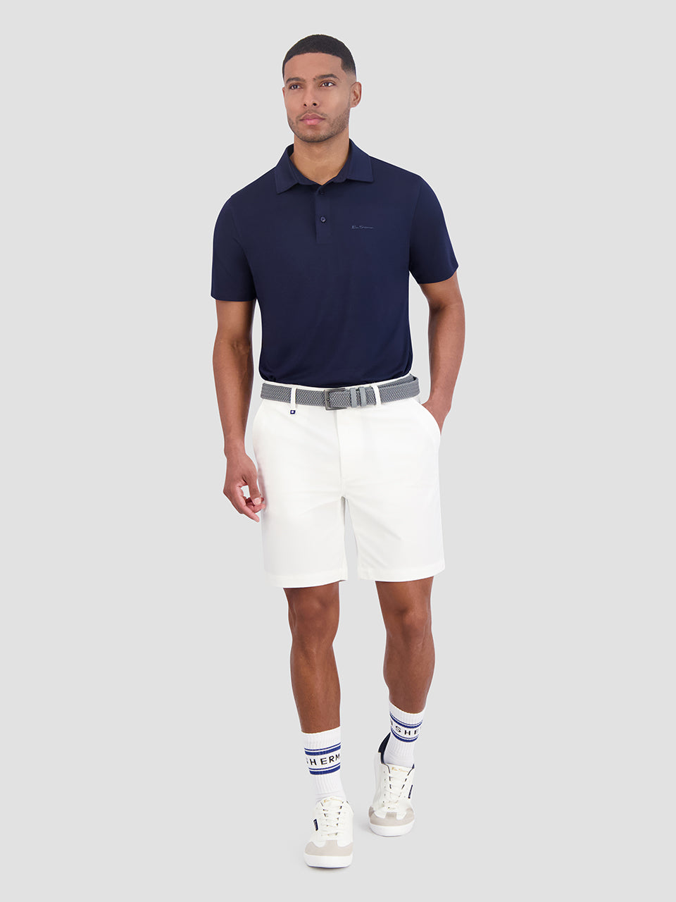 Ben Sherman Solid Air Pique Sports Fit Poloshirt Mørkeblå | NEVSM0674