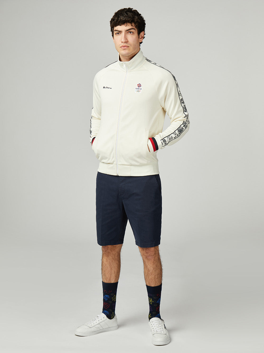 Ben Sherman Team GB Taped Track Top Jakker Hvide | UKOCF3074