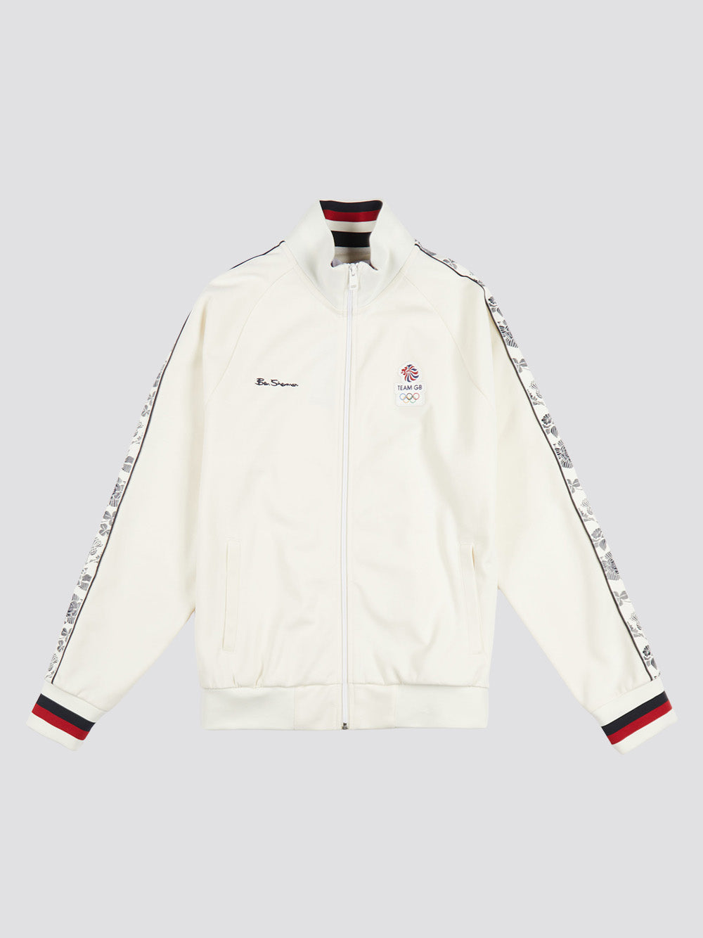 Ben Sherman Team GB Taped Track Top Jakker Hvide | UKOCF3074