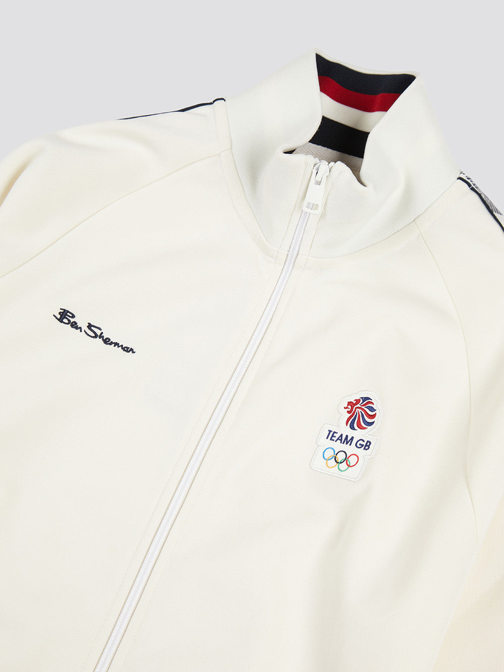 Ben Sherman Team GB Taped Track Top Jakker Hvide | UKOCF3074