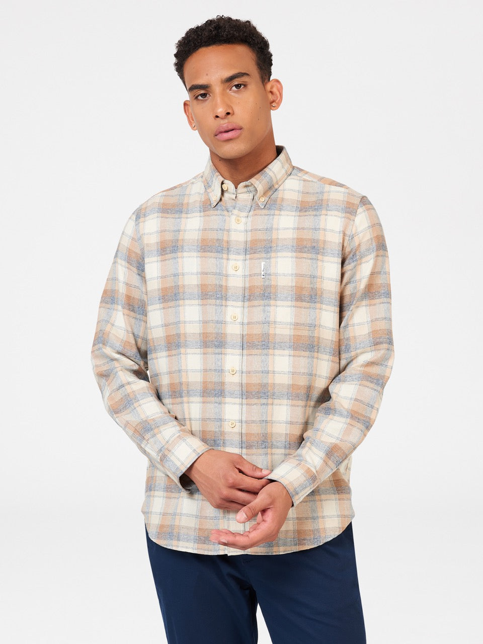 Ben Sherman Twisted Yarn Check Skjorte Brune | BTRCJ0687