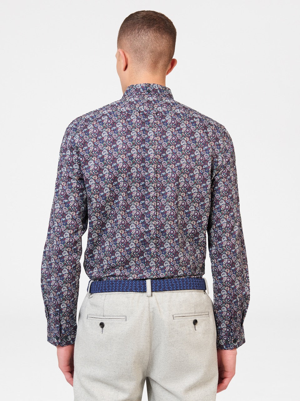 Ben Sherman Winter Floral Skjorte Lilla | KEDZF5092